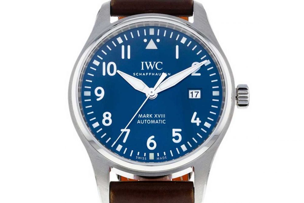  Shop Authentic IWC Pilots Watch Mark XVII Edition Le Petit Prince Blue Dial Brown Leather Strap Watch for Men - IW326506 - Luxxuri