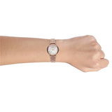  Shop Authentic Emporio Armani Gianni T Bar Quartz Mother of Pearl Dial Rose Gold Steel Strap Watch For Women - AR11385 - Luxxuri