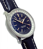  Shop Authentic Breitling Navitimer Automatic 41mm Blue Leather Strap Mens Watch - A17326211C1P3 - Luxxuri