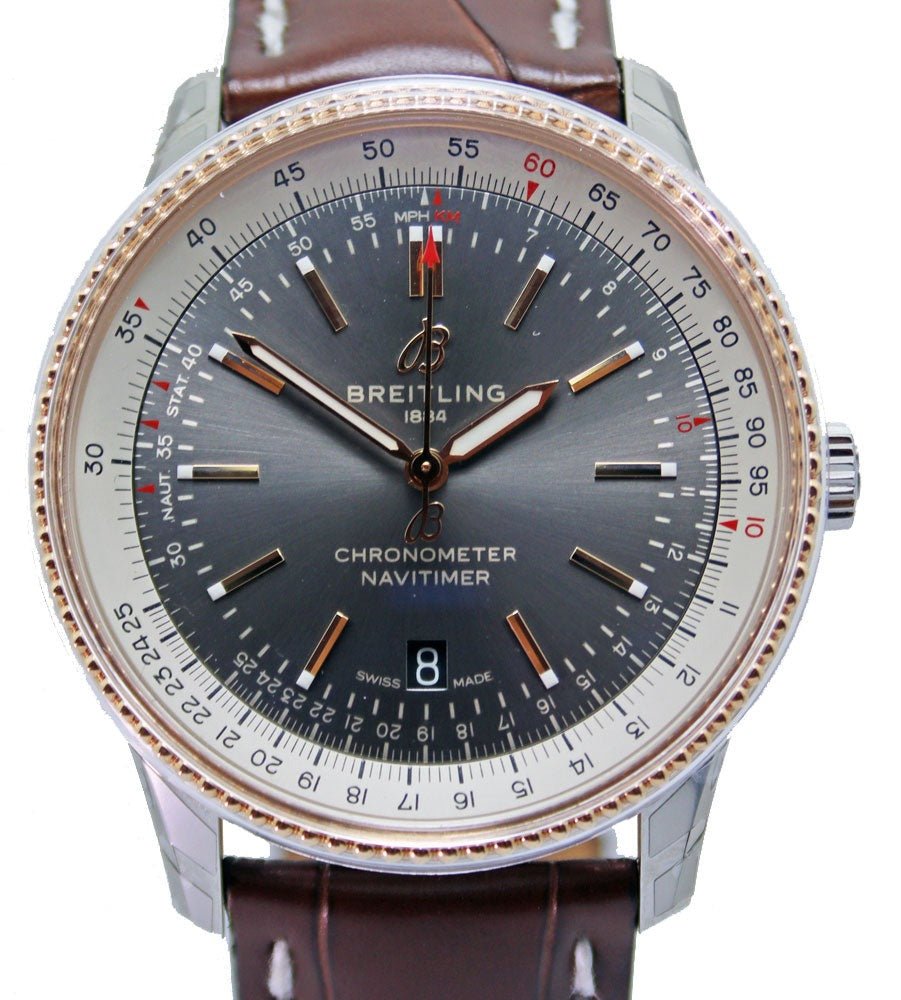  Shop Authentic Breitling Navitimer 1 Automatic 41mm Brown Dial Brown Leather Strap Mens Watch - U17326211M1P2 - Luxxuri