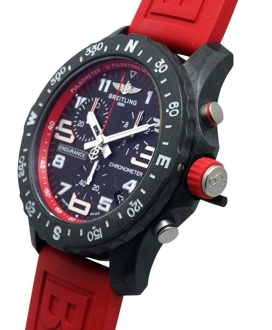  Shop Authentic Breitling Endurance Pro Black Dial Red Rubber Strap Watch for Men - X82310D91B1S1 - Luxxuri