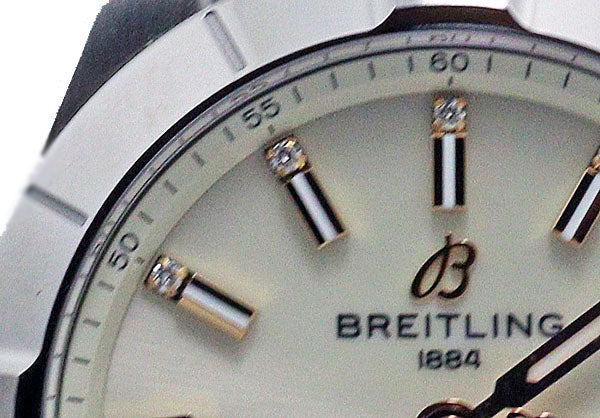  Shop Authentic Breitling Chronomat 32 Diamonds White Dial Silver Steel Strap Watch for Women - A77310101A3A1 - Luxxuri