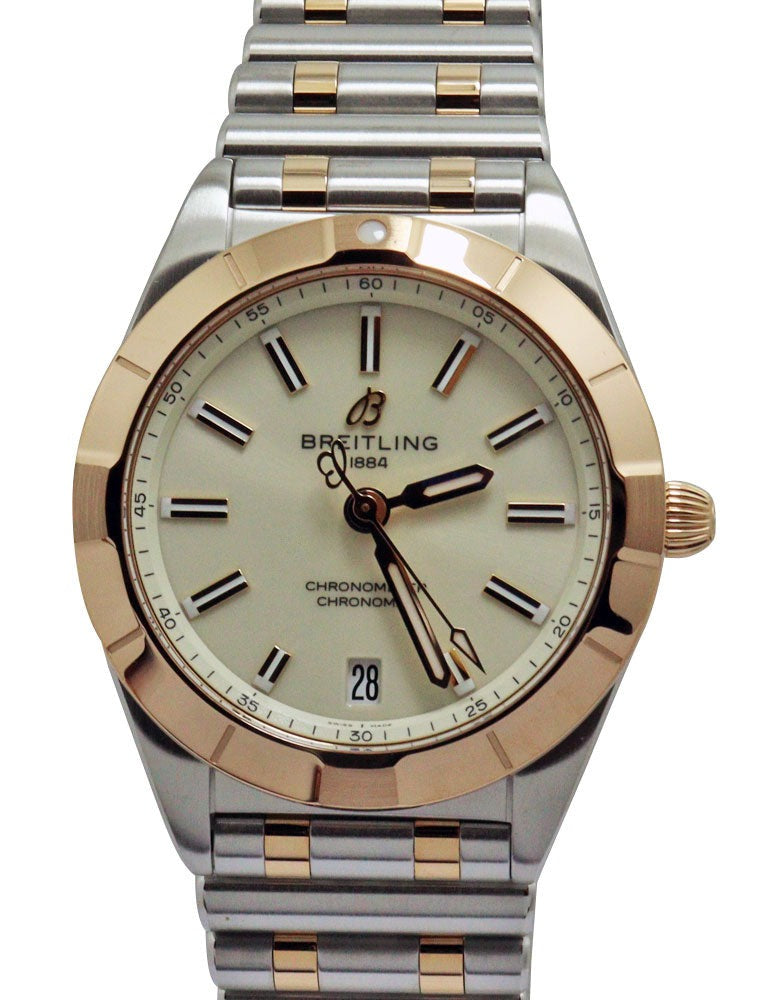  Shop Authentic Breitling Chronomat 32 White Dial Two Tone Steel Strap Watch for Women - U77310101A1U1 - Luxxuri