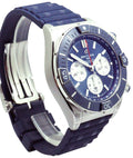  Shop Authentic Breitling Super Chronomat B01 44 Blue Dial Blue Rubber Strap Watch for Men - AB0136161C1S1 - Luxxuri
