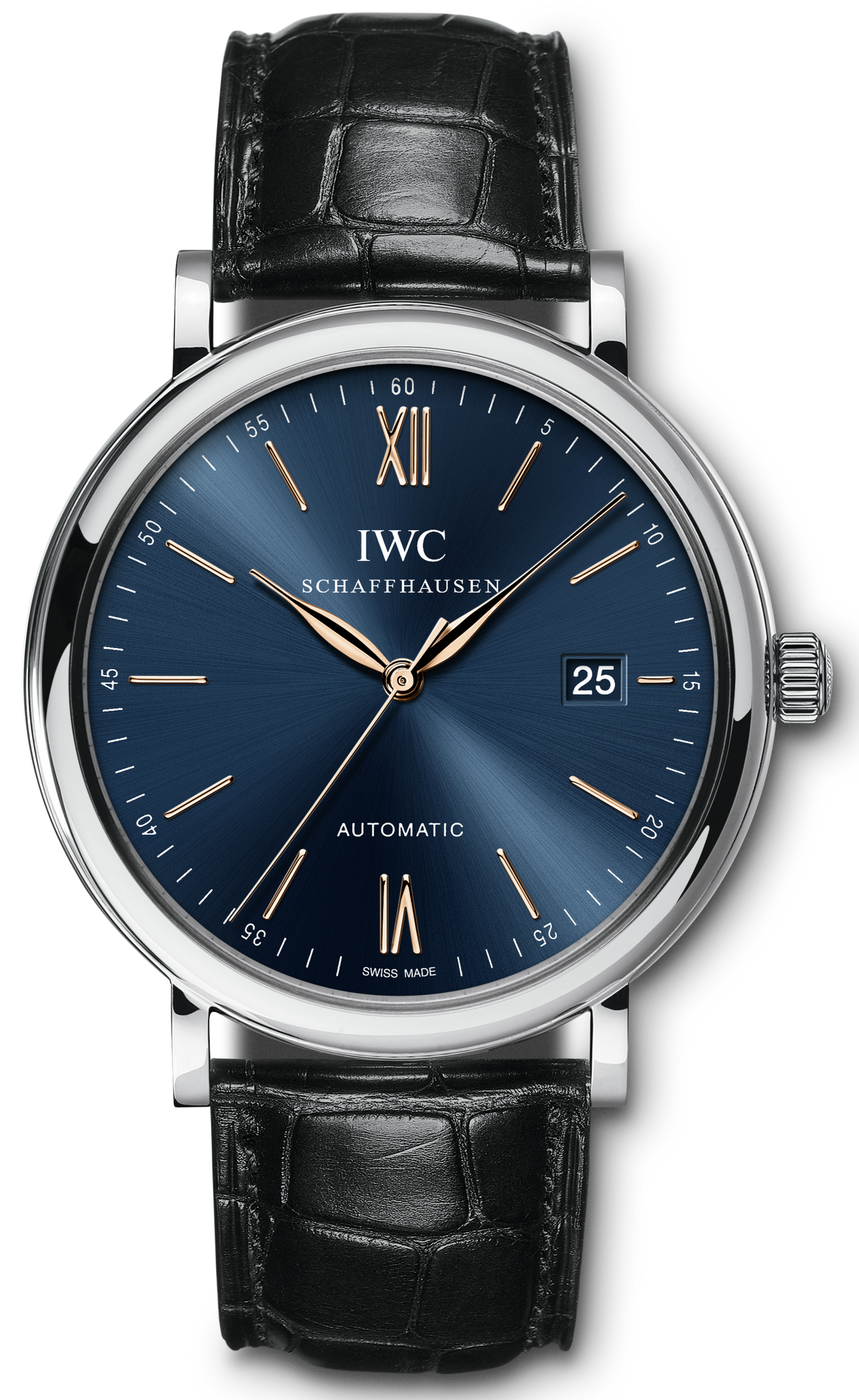  Shop Authentic IWC Portofino '150 Years Edition' Automatic Blue Dial Black Leather Strap Watch for Men - IW356518 - Luxxuri