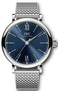 IWC Portofino Automatic Blue Dial Silver Mesh Bracelet Watch for Women - IW357404