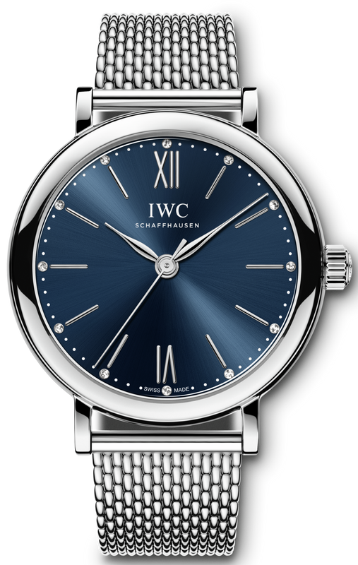 Shop Authentic IWC Portofino Automatic Blue Dial Silver Mesh Bracelet Watch for Women - IW357404 - Luxxuri