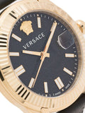  Shop Authentic Versace Greca Time Quartz Black Dial Brown Leather Strap Watch For Men - VE3K00222 - Luxxuri