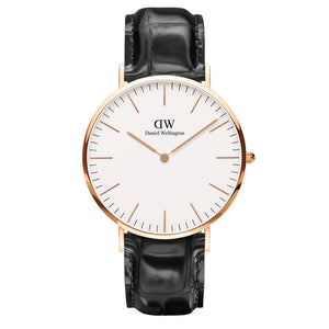  Shop Authentic Daniel Wellington Classic Reading White Dial Black Leather Strap Watch For Men - DW00100014 - Luxxuri