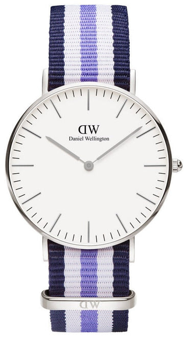  Shop Authentic Daniel Wellington Classic Trinity White Dial Three Tone Nylon Strap Watch For Women - 0609DW - Luxxuri