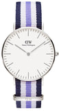 Shop Authentic Daniel Wellington Classic Trinity White Dial Three Tone Nylon Strap Watch For Women - 0609DW - Luxxuri