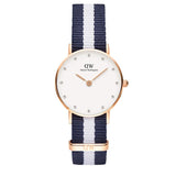  Shop Authentic Daniel Wellington Classy Glasgow White Dial Two Tone Nylon Strap Watch For Women - DW00100066 - Luxxuri