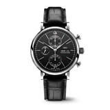  Shop Authentic IWC Portofino Chronograph Black Dial Black Leather Strap Watch for Men - IW391029 - Luxxuri