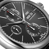  Shop Authentic IWC Portofino Chronograph Black Dial Black Leather Strap Watch for Men - IW391029 - Luxxuri