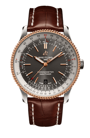  Shop Authentic Breitling Navitimer 1 Automatic 41mm Black Dial Brown Leather Strap Mens Watch - U17326211M1P1 - Luxxuri