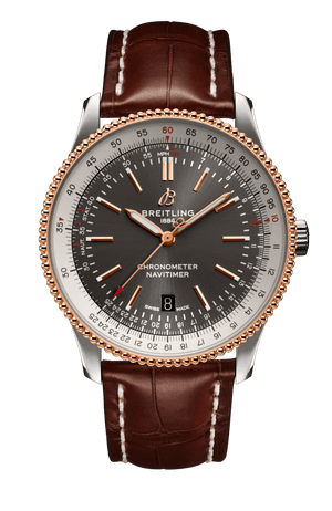  Shop Authentic Breitling Navitimer 1 Automatic 41mm Black Dial Brown Leather Strap Mens Watch - U17326211M1P1 - Luxxuri