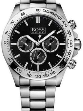  Shop Authentic Hugo Boss Ikon Black Dial Silver Steel Strap Watch for Men - 1512965 - Luxxuri