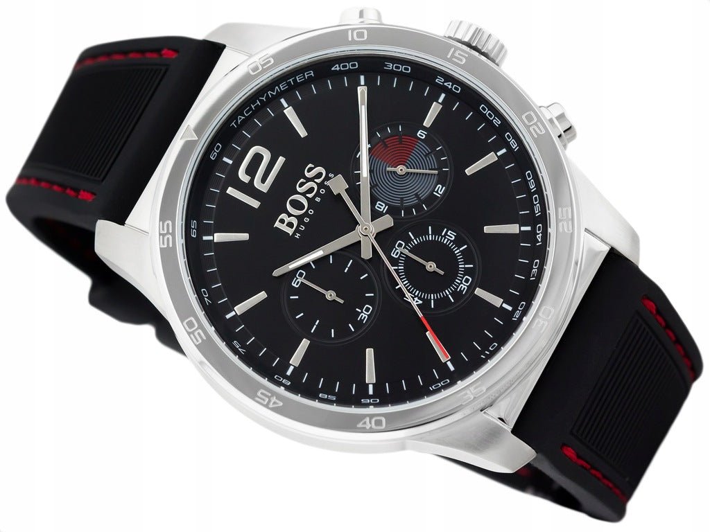  Shop Authentic Hugo Boss Professional Black Dial Black Silicone Strap Watch for Men - 1513525 - Luxxuri