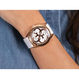  Shop Authentic Guess G-Twist Gold Dial White Rubber Strap Watch for Women - W0911L7 - Luxxuri