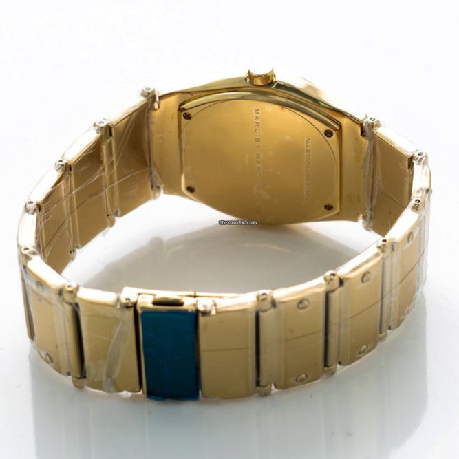  Shop Authentic Marc Jacobs Amy White Dial Gold Steel Strap Watch for Women - MBM8519 - Luxxuri