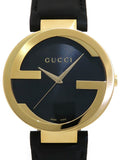  Shop Authentic Gucci Interlocking Special Edition Grammy Black Dial Black Leather Strap Watch For Men - YA133208 - Luxxuri