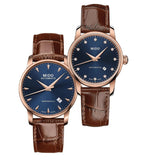  Shop Authentic Mido Baroncelli III Automatic Blue Dial Brown Leather Strap Watch For Men - M8600.3.15.8 - Luxxuri