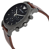  Shop Authentic Emporio Armani Classic Chronograph Black Dial Brown Leather Strap Watch For Men - AR1919 - Luxxuri