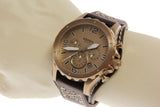  Shop Authentic Fossil Nate Chronograph Gold Dial Brown Leather Strap Watch for Men - JR1495 - Luxxuri