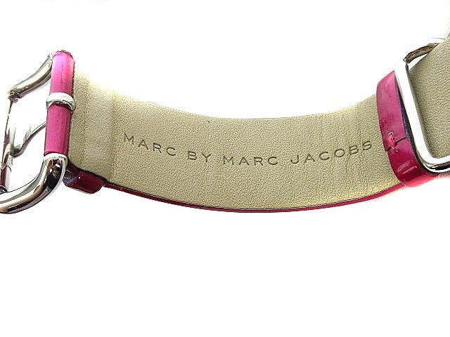 Marc Jacobs Amy Purple Dial Red Leather Strap Watch for Women - MBM1138