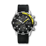  Shop Authentic IWC Aquatimer Automatic Chronograph Black Dial Black Rubber Strap Watch for Men - IW376709 - Luxxuri