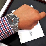  Shop Authentic Tissot Chrono XL Black Dial Silver Steel Strap Watch For Men - T116.617.11.057.00 - Luxxuri