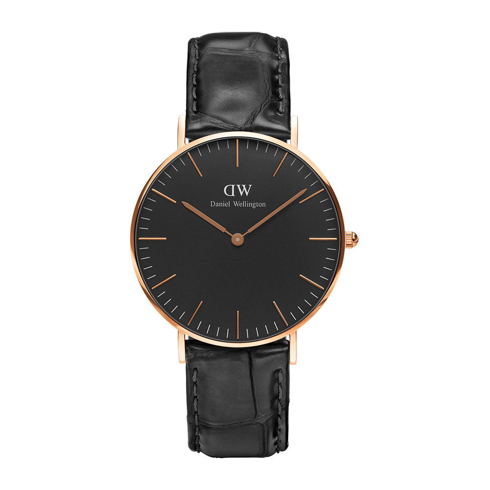  Shop Authentic Daniel Wellington Classic Reading Black Dial Black Leather Strap Watch For Women - DW00100141 - Luxxuri