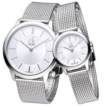  Shop Authentic Calvin Klein Minimal White Dial Silver Mesh Bracelet Watch for Men - K3M22126 - Luxxuri
