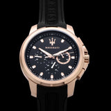  Shop Authentic Maserati SFIDA Chronograph Black Dial Black Rubber Strap Watch For Men - R851123008 - Luxxuri