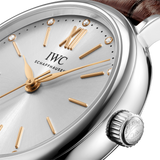  Shop Authentic IWC Portofino Automatic Silver Dial Brown Leather Strap Watch for Women - IW357403 - Luxxuri