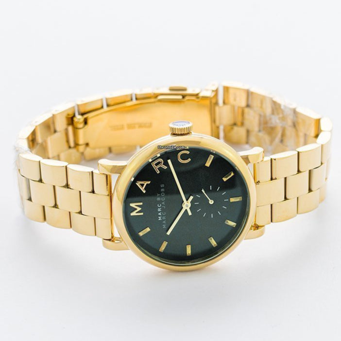  Shop Authentic Marc Jacobs Baker Green Dial Gold Steel Strap Watch for Women - MBM3245 - Luxxuri