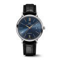 Shop Authentic IWC Portofino Automatic Blue Dial Black Leather Strap Watch for Men - IW356523 - Luxxuri