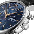  Shop Authentic IWC Portofino Chronograph Blue Dial Black Leather Strap Watch for Men - IW391036 - Luxxuri