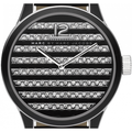  Shop Authentic Marc Jacobs Lidia Stripe Glitz Black Dial Black Leather Strap Watch for Women - MBM1166 - Luxxuri