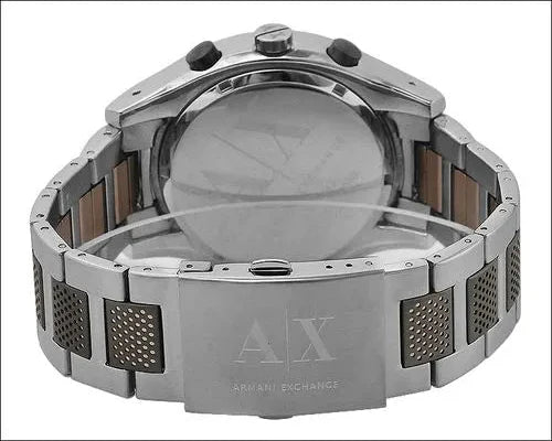  Shop Authentic Armani Exchange Chronograph Black Dial Silver Steel Strap Watch For Men - AX1093 - Luxxuri