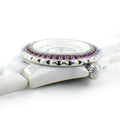  Shop Authentic Chanel J12 Quartz Diamonds Mother of Pearl White Dial White Steel Strap Watch for Women - J12 H3243 - Luxxuri