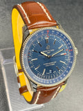  Shop Authentic Breitling Navitimer 1 Automatic 41mm Blue Dial Brown Steel Strap Watch for Men - A17326161C1P1 - Luxxuri