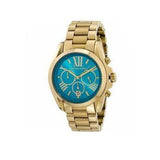  Shop Authentic Michael Kors Bradshaw Chronograph Blue Dial Gold Steel Strap Watch For Women - MK5975 - Luxxuri