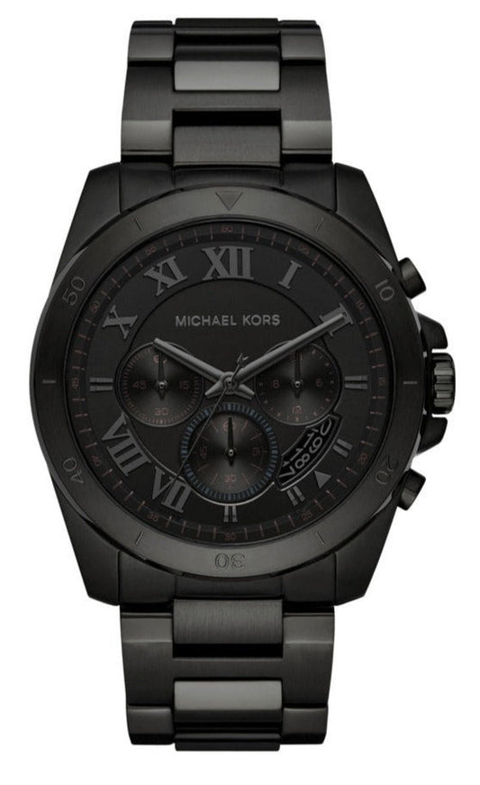  Shop Authentic Michael Kors Brecken Chronograph Black Dial Black Steel Strap Watch For Men - MK8482 - Luxxuri