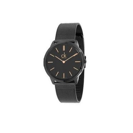  Shop Authentic Calvin Klein Minimal Black Dial Black Mesh Bracelet Watch for Men - K3M21421 - Luxxuri