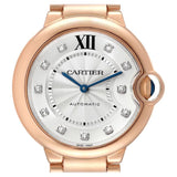  Shop Authentic Cartier Ballon Bleu Diamonds White Dial Pink Leather Strap Watch for Women - WE902050 - Luxxuri