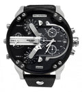  Shop Authentic Diesel Mr Daddy Black Dial Black Leather Strap Watch For Men - DZ7313 - Luxxuri