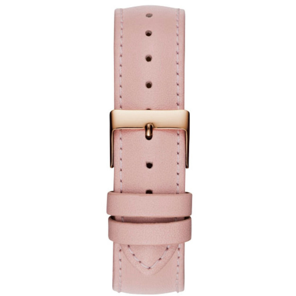  Shop Authentic Guess Wonderlust Beige Dial Pink Leather Strap Watch for Women - W1065L1 - Luxxuri