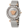  Shop Authentic Versace Palazzo Empire Silver Dial Silver Mesh Bracelet Watch for Women - VEDV00419 - Luxxuri