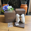  Shop Authentic Gucci Guccissima Collection Quartz Black Dial Rose Gold Steel Strap Watch For Women - YA134509 - Luxxuri